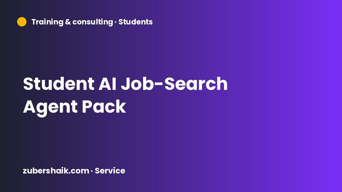 Student using AI agents for job search, CV, applications and interview scheduling