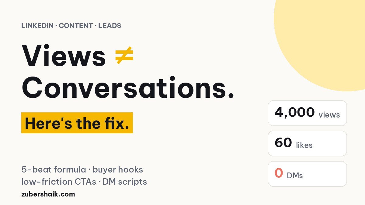 Social post views turning into DM conversations and booked calls