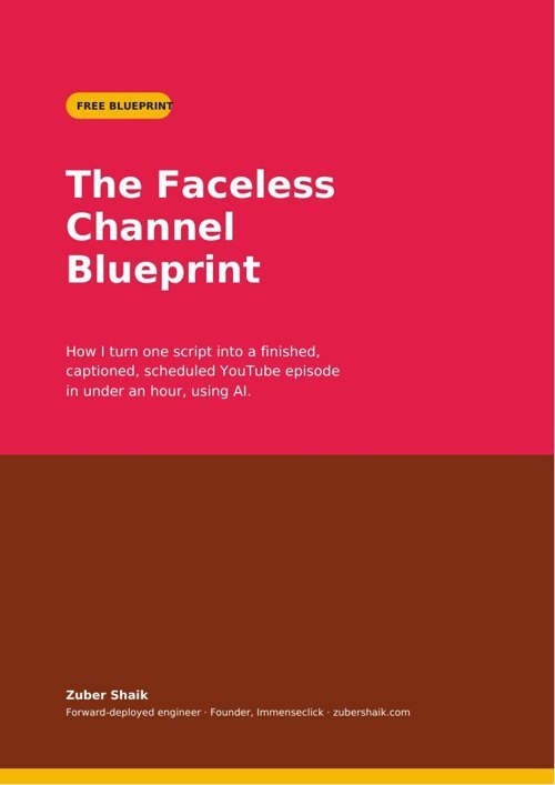 Cover of The Faceless Channel Blueprint by Zuber Shaik